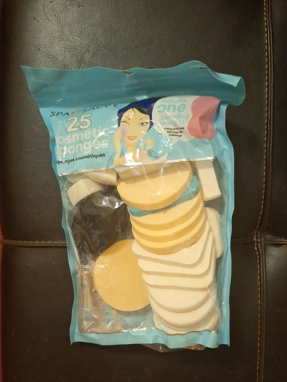 Savvy Women's Cosmetic Sponge Set – Cream, Yellow, Blue, Black